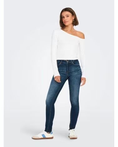 ONLY Camiseta De Manga Larga 49341462643027 en blanco para mujer BLANCO