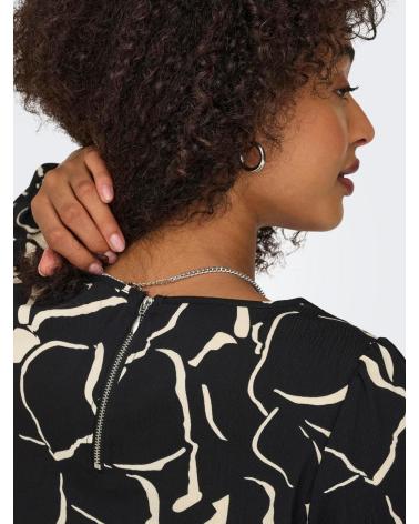 ONLY TOP MANGA LARGA ESTAMPADO MUJER 15332214 NEGRO