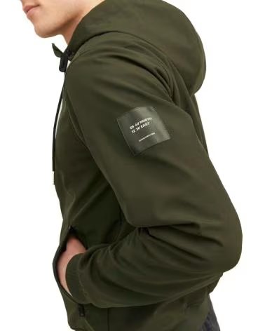JACK AND JONES Chaqueta Softshell Jack Jones Jjebasic Rosin Con Capucha VERDE