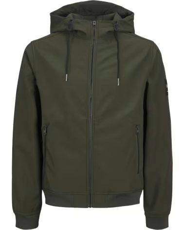 JACK AND JONES Chaqueta Softshell Jack Jones Jjebasic Rosin Con Capucha VERDE