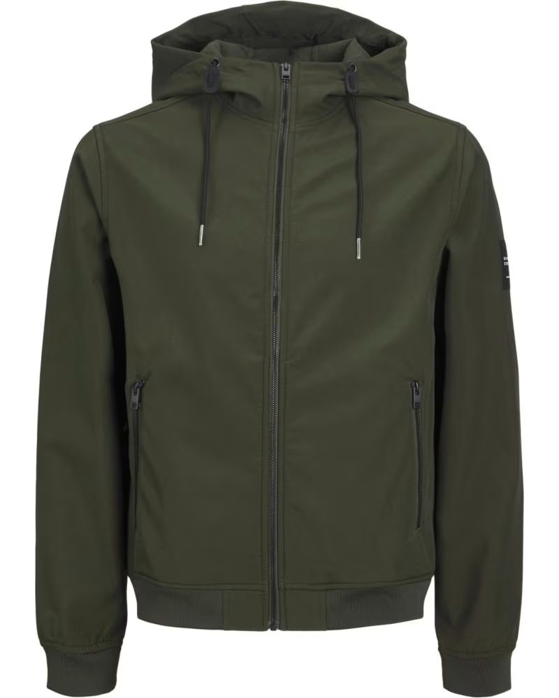 JACK AND JONES Chaqueta Softshell Jack Jones Jjebasic Rosin Con Capucha VERDE