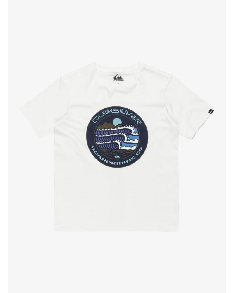 QUIKSILVER EQBZT04836 T-SHIRT BRANCA COM ESTAMPA DE LOGOTIPO BLANCO