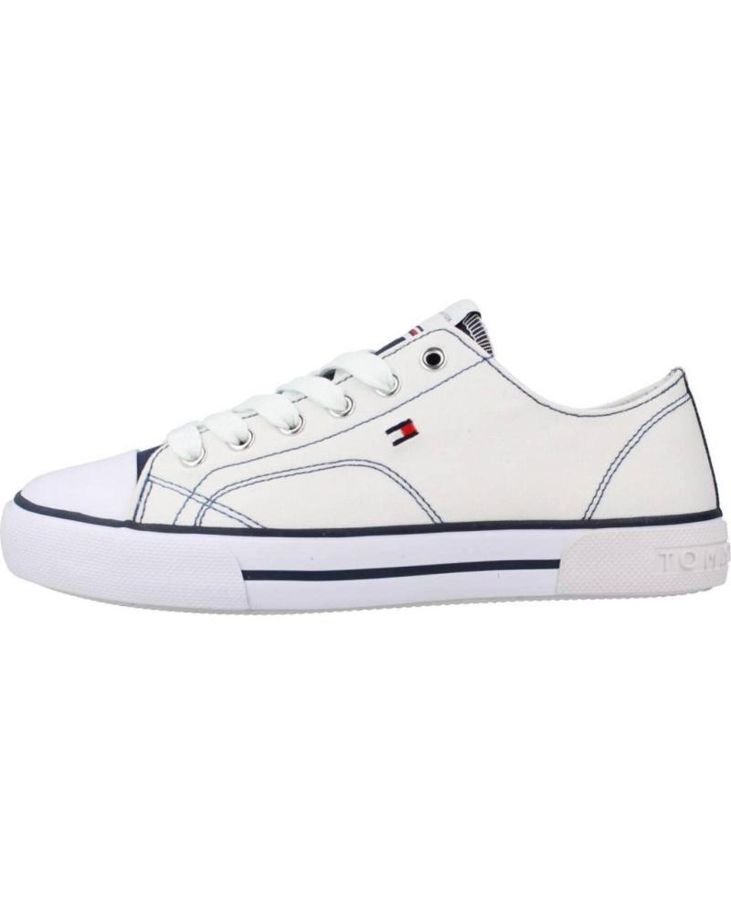 TOMMY HILFIGER LACE UP BNCBLU WEISSE SNEAKER MIT BLAUEN DETAILS BNCBLU