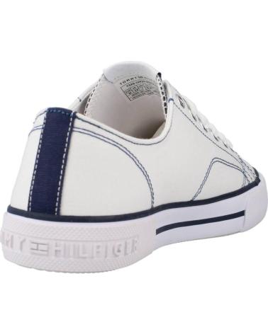 TOMMY HILFIGER LACE UP BNCBLU WEISSE SNEAKER MIT BLAUEN DETAILS BNCBLU