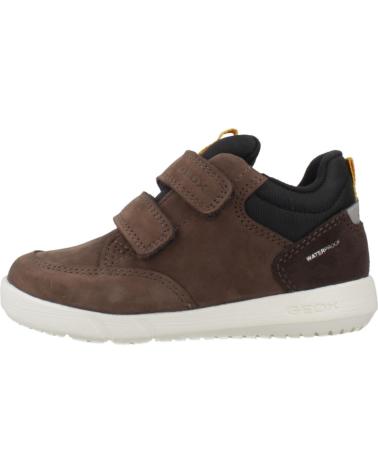 GEOX B HYROO BOY WPF C0517 BRAUNE SNEAKER MIT KLETTVERSCHLUSS C0517