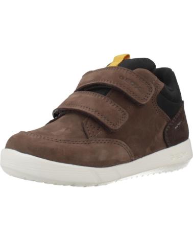 GEOX B HYROO BOY WPF C0517 BRAUNE SNEAKER MIT KLETTVERSCHLUSS C0517