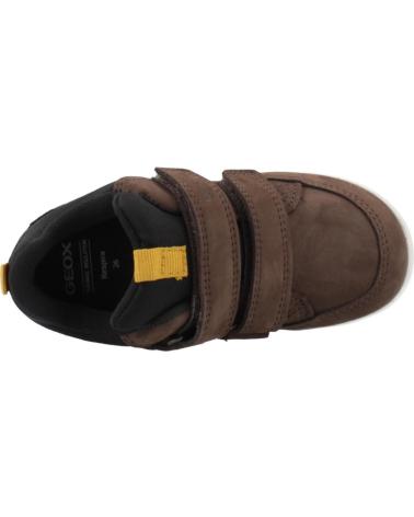GEOX B HYROO BOY WPF C0517 BRAUNE SNEAKER MIT KLETTVERSCHLUSS C0517
