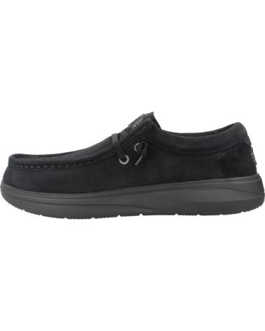 HEY DUDE WALLY X SUEDE CASUAL SHOES BLACK BLACK