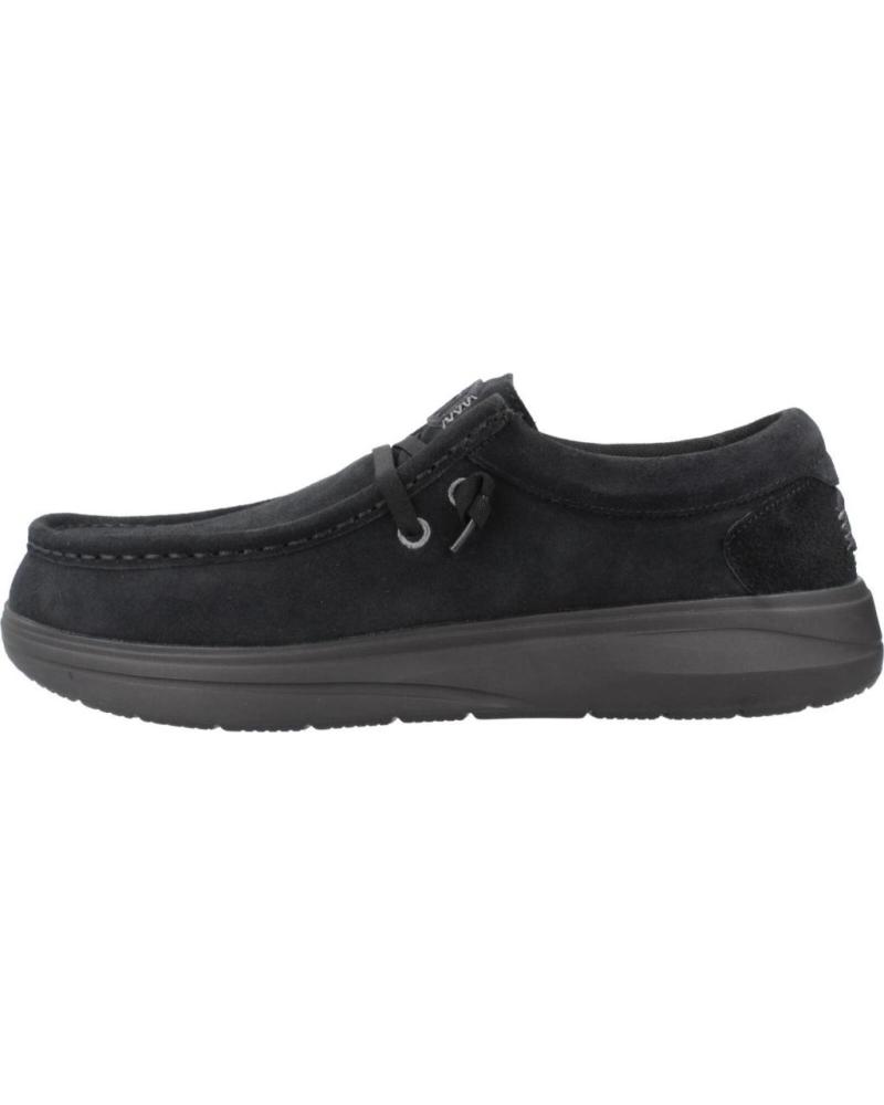 TÉNIS CASUAIS HEY DUDE WALLY X SUEDE PRETO BLACK