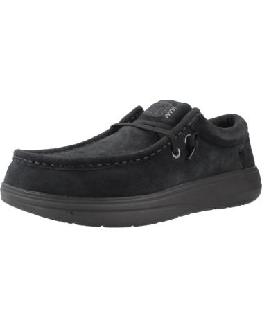 TÉNIS CASUAIS HEY DUDE WALLY X SUEDE PRETO BLACK