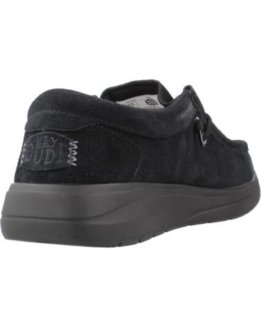 TÉNIS CASUAIS HEY DUDE WALLY X SUEDE PRETO BLACK