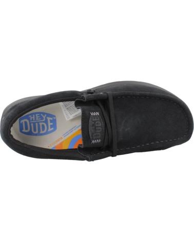 TÉNIS CASUAIS HEY DUDE WALLY X SUEDE PRETO BLACK