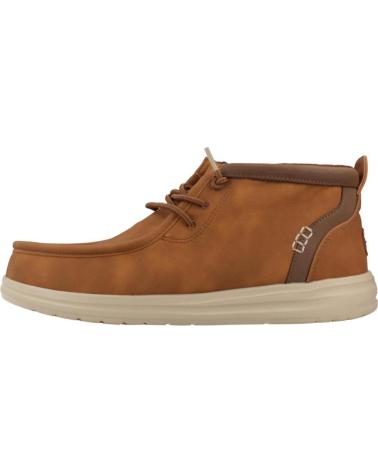HEY DUDE WALLY MID GRIP R CLASSIC ANKLE BOOTS BROWN CGNTAN