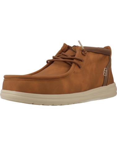 HEY DUDE WALLY MID GRIP R CLASSIC ANKLE BOOTS BROWN CGNTAN