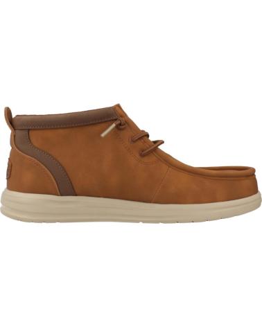 HEY DUDE WALLY MID GRIP R CLASSIC ANKLE BOOTS BROWN CGNTAN