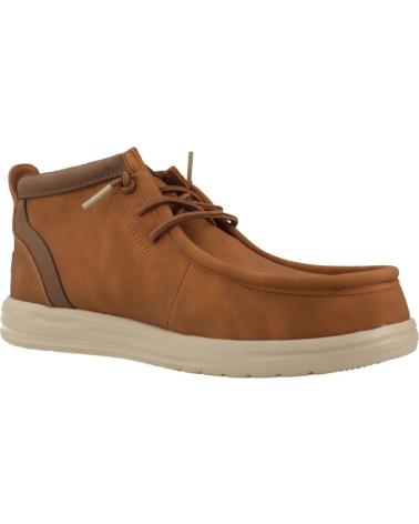 HEY DUDE WALLY MID GRIP R CLASSIC ANKLE BOOTS BROWN CGNTAN