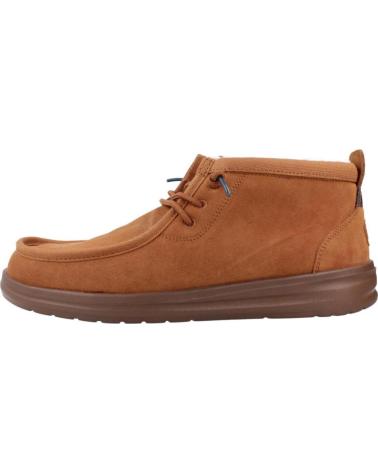 HEY DUDE WALLY MID GRIP R WARMTH B BROWN - BROWN ANKLE BOOTS BROWN