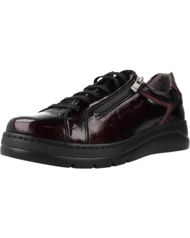 FLUCHOS BASKETS F1666 CASUAL EN CUIR BORDEAUX BRDEOS