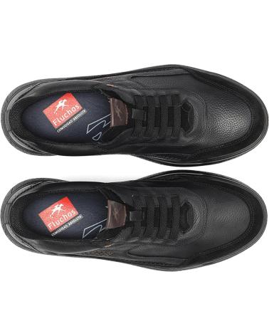 FLUCHOS F2253 ROCKY NERO - SCARPA COMFORT IN PELLE NEGRO