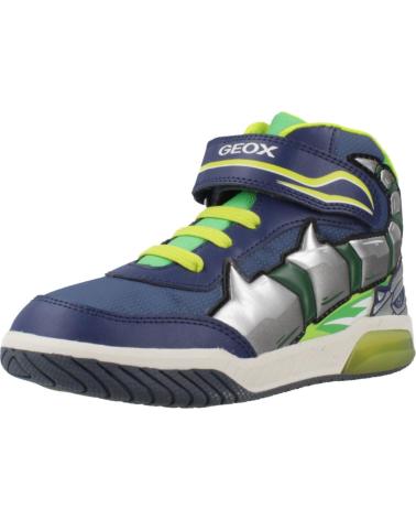 GEOX SNEAKER J INEK BOY C0749 BLAU MIT LICHTERN C0749