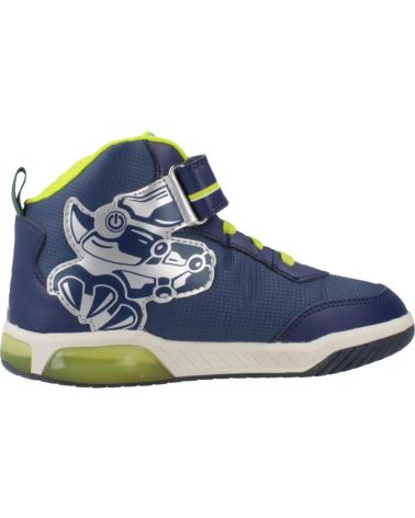 GEOX SNEAKER J INEK BOY C0749 BLAU MIT LICHTERN C0749