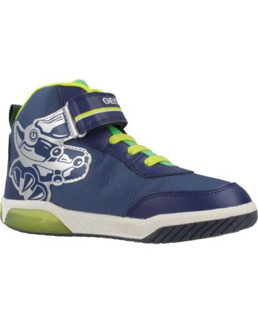 GEOX SNEAKER J INEK BOY C0749 BLAU MIT LICHTERN C0749