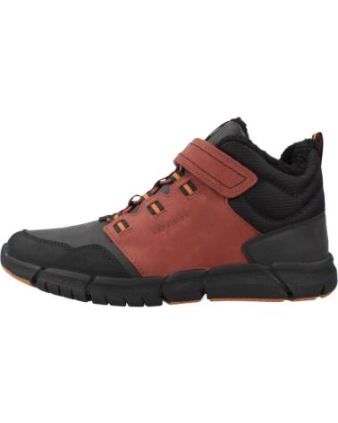 GEOX FLEXYPER BOY B ABX C8353 - TREKKINGSTIEFEL KLETTVERSCHLUSS BRAUN C8353