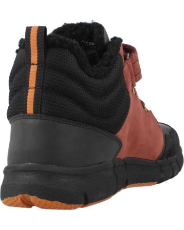 GEOX FLEXYPER BOY B ABX C8353 - TREKKINGSTIEFEL KLETTVERSCHLUSS BRAUN C8353