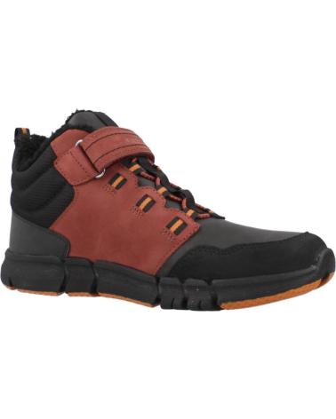 GEOX FLEXYPER BOY B ABX C8353 - TREKKINGSTIEFEL KLETTVERSCHLUSS BRAUN C8353