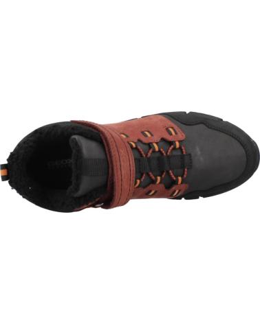 GEOX FLEXYPER BOY B ABX C8353 - TREKKINGSTIEFEL KLETTVERSCHLUSS BRAUN C8353