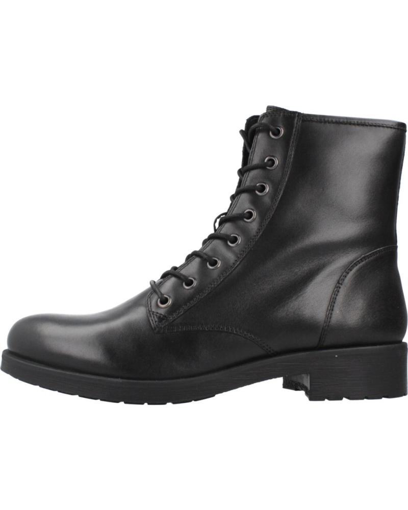 BOTTINES GEOX D RAWELLE NOIRES À LACETS ET FERMETURE ÉCLAIR LATÉRALE C9999 C9999