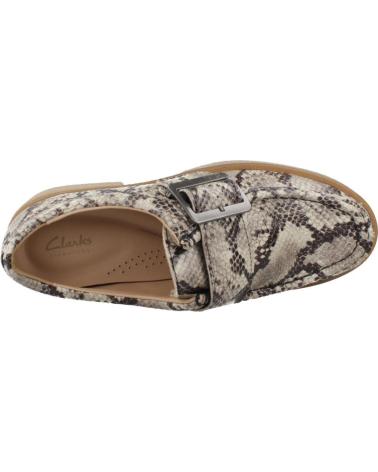MOCASSINS CLARKS LINO MONK ESTAMPA ANIMAL GREYSNAKE GREYSNAKE