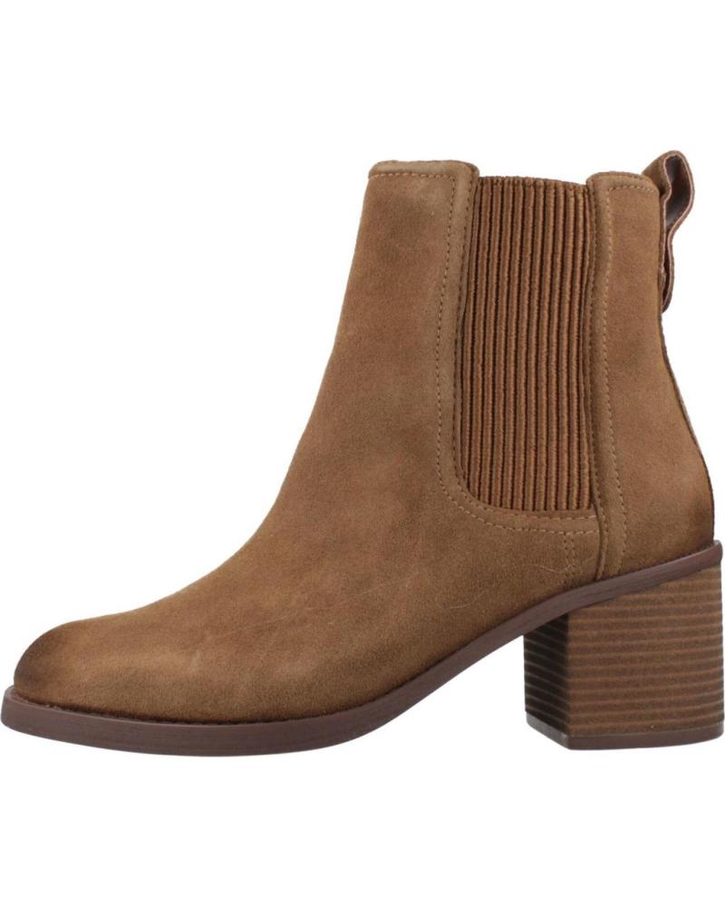 CLARKS CHAMBERLY TOP - BOTINS CHELSEA DE CAMURÇA CASTANHO NOGUEIRA WALNUT