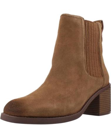 CLARKS CHAMBERLY TOP - BOTINS CHELSEA DE CAMURÇA CASTANHO NOGUEIRA WALNUT