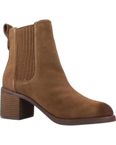 CLARKS CHAMBERLY TOP - BOTINS CHELSEA DE CAMURÇA CASTANHO NOGUEIRA WALNUT