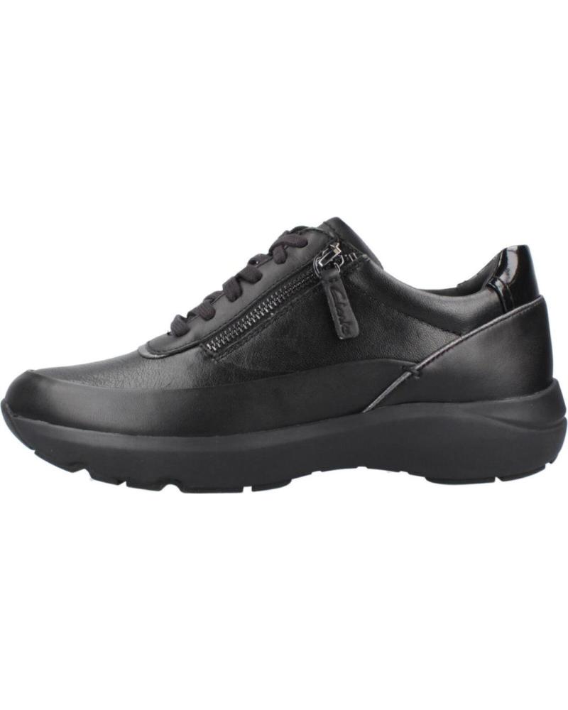 CLARKS TIVOLI ZIP CASUAL SHOES - BLACK BLACK