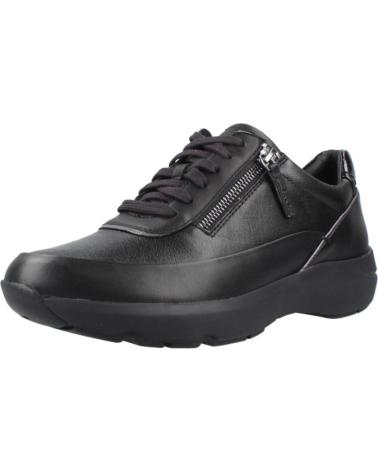 CLARKS TIVOLI ZIP CASUAL SHOES - BLACK BLACK