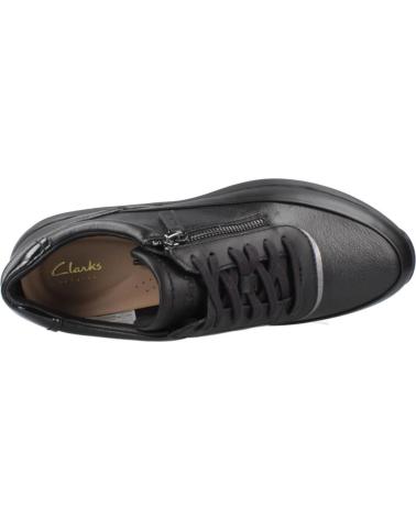 CLARKS TIVOLI ZIP CASUAL SHOES - BLACK BLACK