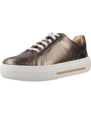 CLARKS HOLLYHOCK WALK TÊNIS CASUAIS - CINZA METÁLICO METALLIC