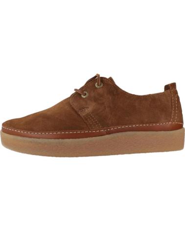 CLARKS CLARKWOOD LOW - ZAPATOS DE CORDONES EN SERRAJE MARRÓN COLA