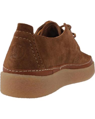 CLARKS CLARKWOOD LOW - SCARPE STRINGATE IN CAMOSCIO MARRONE COLA