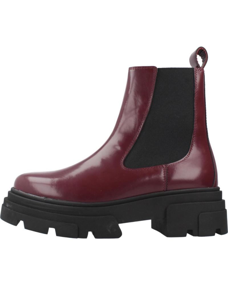 BOTINS CHELSEA TOMMY HILFIGER TH SHINY LEATHER BORDÔ H04 COM PLATAFORMA H04
