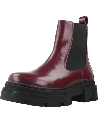 BOTINS CHELSEA TOMMY HILFIGER TH SHINY LEATHER BORDÔ H04 COM PLATAFORMA H04