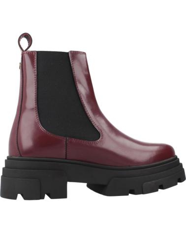 BOTINS CHELSEA TOMMY HILFIGER TH SHINY LEATHER BORDÔ H04 COM PLATAFORMA H04