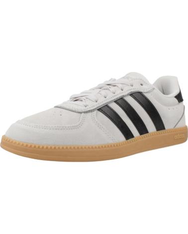 BASKETS ADIDAS BREAKNET SLEEK GRISES AVEC SEMELLE GOMME ET RAYURES NOIRES GREY