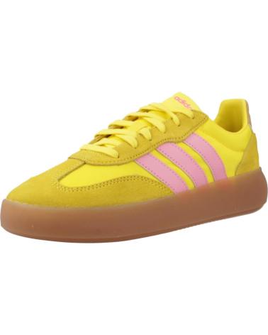 ADIDAS BARREDA DECODE JAUNE AVEC BANDES ROSES ET SEMELLE GOMME YELLOW