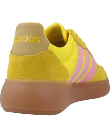 ADIDAS BARREDA DECODE JAUNE AVEC BANDES ROSES ET SEMELLE GOMME YELLOW