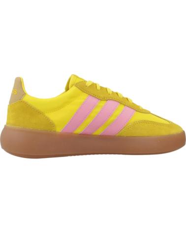 ADIDAS BARREDA DECODE JAUNE AVEC BANDES ROSES ET SEMELLE GOMME YELLOW