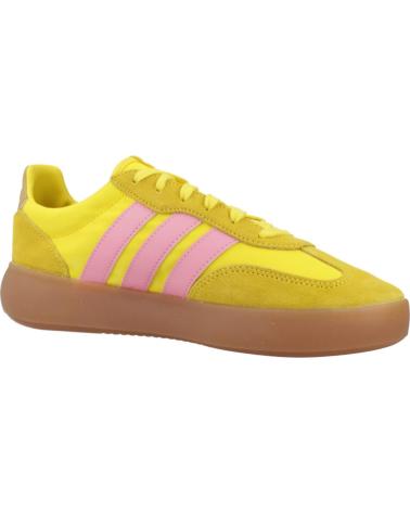 ADIDAS BARREDA DECODE JAUNE AVEC BANDES ROSES ET SEMELLE GOMME YELLOW