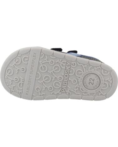 PABLOSKY BOTETA DE PIEL CON VELCROS PARA NINO 059620 COLOR MARINO AZUL